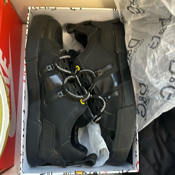 Black Sneakers with Logo Laces